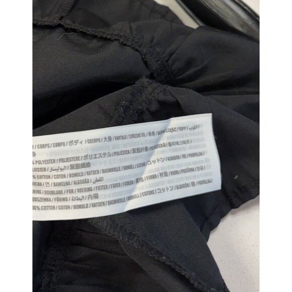 Abercrombie Black Tiered Mini Dress Size MT Medium Tall Ruffle - Picture 6 of 6